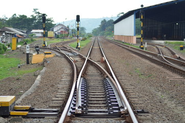 Fototapeta premium train on railway