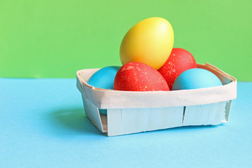 Easter eggs cute bunny. Funny decoration. Happy Easter