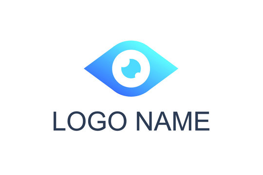 logo eye blue vector icon