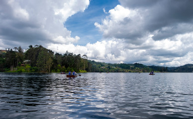 Lake in the Los Salados natural park in Antioquia Colombia