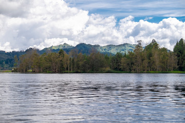 Lake in the Los Salados natural park in Antioquia Colombia