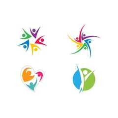 Fototapeta premium Community, network and social logo