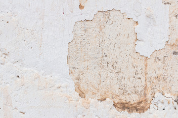 texture of old wall with peeling paint 