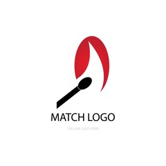 fire and match logo vector