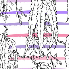 Tropical, modern stripes motif