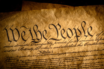 We the people, the beginning of the preamble to the United States constitution - Powered by Adobe