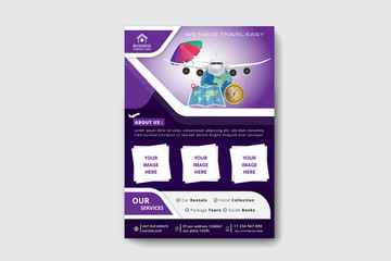 Modern Travel Business Flyer For Tours Company