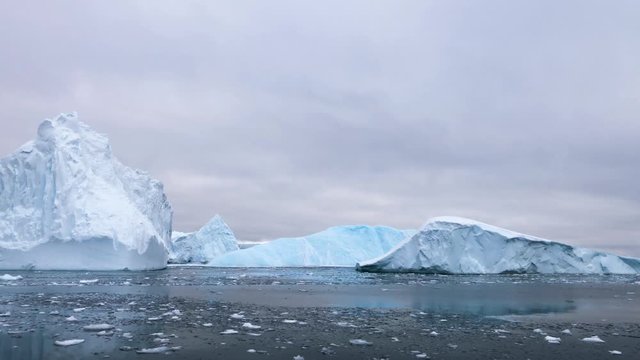 4k Antarctica Iceberg Rolling After Calving off a Glacier 