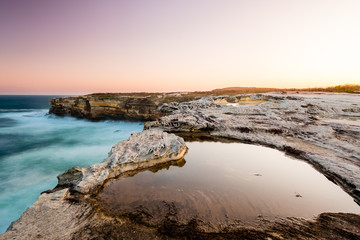 A peaceful evening along the coastline in Kamay Botany Bay