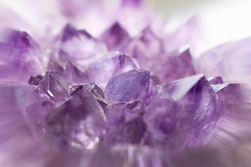 Beautiful Abstract Amethyst Gemstone Close Up