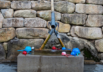 Fresh mountain water available to everyone and a welcome sight for hikers to replenish..