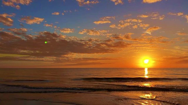 Timelapse Beach Waves Sunset Video