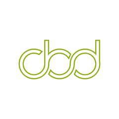 Simple Letter CBD logo vector icon template for CBD Cannabidiol Cannabis Hemp Marijuana Bussiness Consulting Health Company