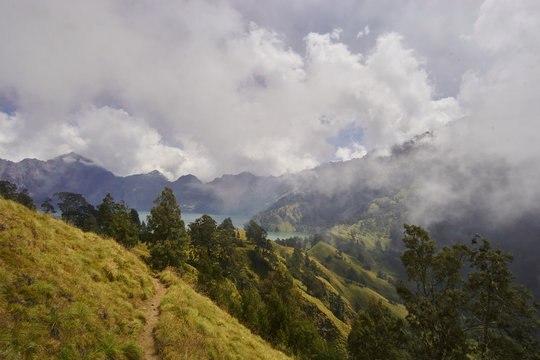 The view on Rinjani volcano