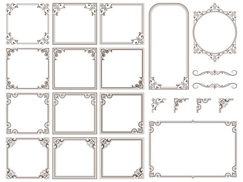 飾り罫　フレーム　セット