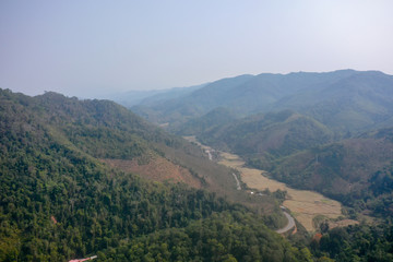 Obraz premium aerial scenic view of mountain road