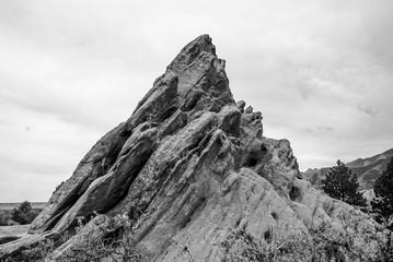 black and white rock mountains colorado