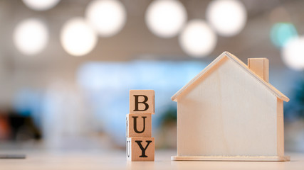 Home trading plan And real estate property Borrow from the bank to buy housing loans. House for sale second hand. Investment concept