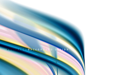 Abstract background - fluid color gradient waves, with dynamic motion line effect. Vector Illustration For Wallpaper, Banner, Background, Card, Book Illustration, landing page