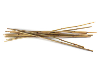 Bamboo sticks isolated on white