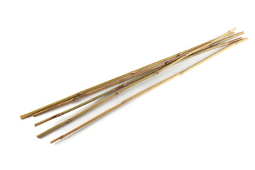Bamboo sticks isolated on white