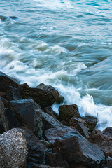 Fototapeta premium Sunset blues hour shantou city coastal scenery