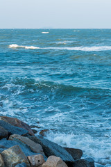 Sunset blues hour shantou city coastal scenery