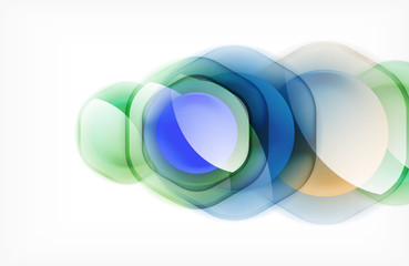 Abstract background - glass shiny transprent hexagon shapes overlapping eath other. Vector Illustration For Wallpaper, Banner, Background, Card, Book Illustration, landing page