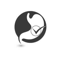 stomach care icon designs concept vector illustration