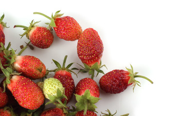 Strawberries isolated on white background