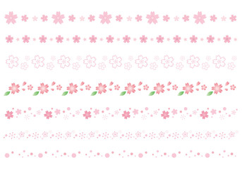 桜の飾り罫セット