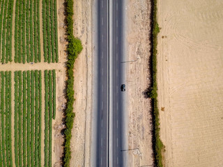 drone flying over panamericana highway