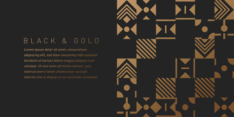 Black and Gold Pattern Background