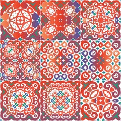 Antique talavera tiles patchworks.