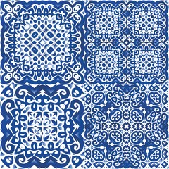 Decorative color ceramic azulejo tiles.