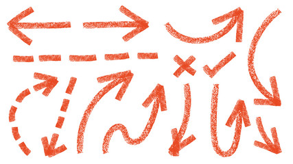 Arrows hand drawn doodle vector set. Sketch arrow design for application, banner, print screen, pen marks, map and typography design guide line.