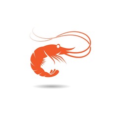 Shrimp logo template vector icon