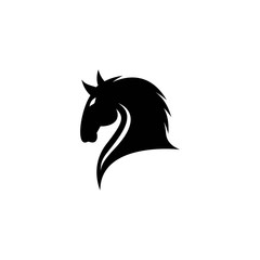 Naklejka premium Horse logo creative vector icon