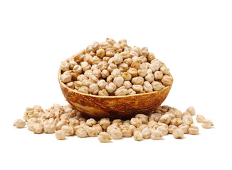 Chickpeas isolated on a white background