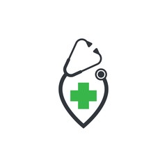 Obraz premium Medical cross logo creative vector icon