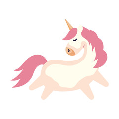 cute unicorn fantasy isolated icon vector illustration design
