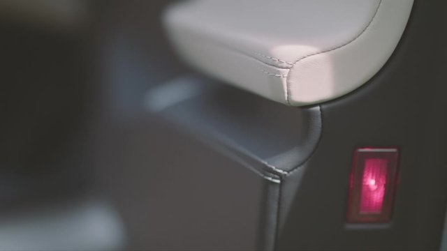 Tesla Model S car door opening closeup