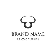 Letter BB Horned Taurus Abstract Monogram Creative Icon Modern Logo  Design Template Element Vector
