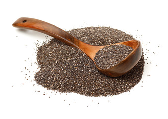 Chia Seed. Natural, annual on white background