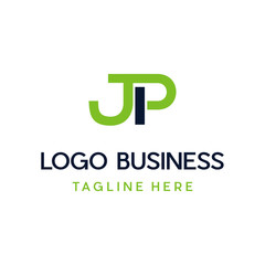 Letter JP Minimalist Abstract Creative Modern Icon Logo  Design Template Element Vector