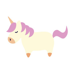 cute unicorn fantasy isolated icon vector illustration design