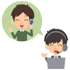 問題を解決したオペレーター