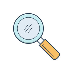 Color illustration icon for search 
