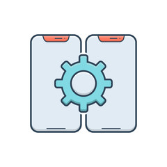 Color illustration icon for configuration 