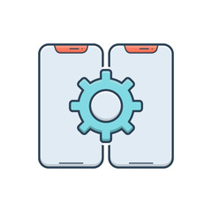 Color illustration icon for configuration 